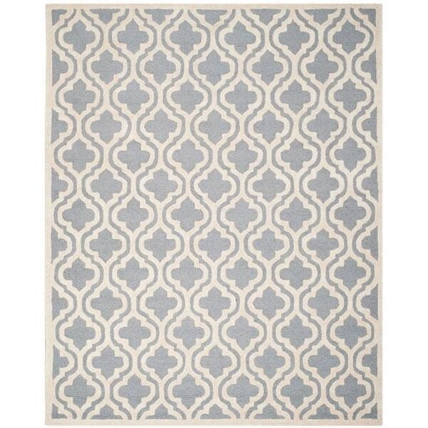 Safavieh Cambridge Hand Tufted Rectangle Rug- Silver - Ivory- 2 ft. 6 in. x 18 ft. - CAM132D-218