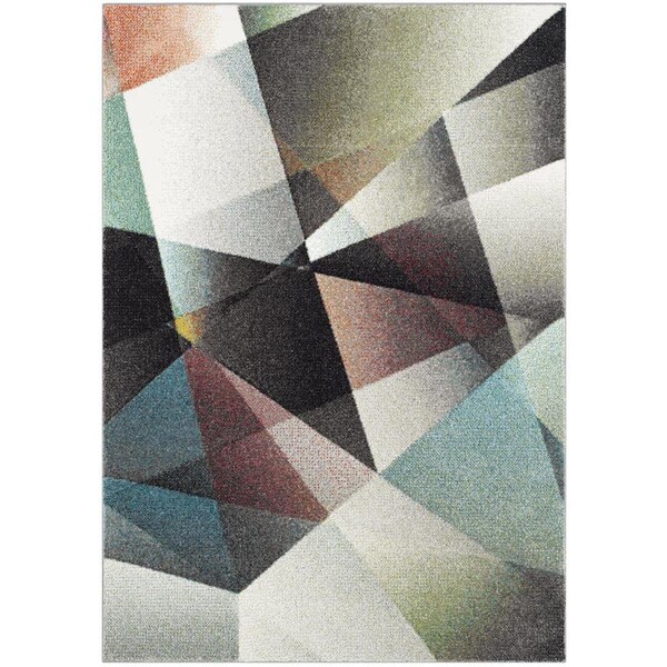 Flowers First 8 x 10 ft. Porcello Power Loomed Area Rug, Grey & Multi Color - Large Rectangle - FL1881761