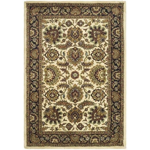 Safavieh 3 Ft. x 5 Ft. Small Rectangle- Traditional Classic Ivory And Navy Hand Tufted Rug - CL359E-3