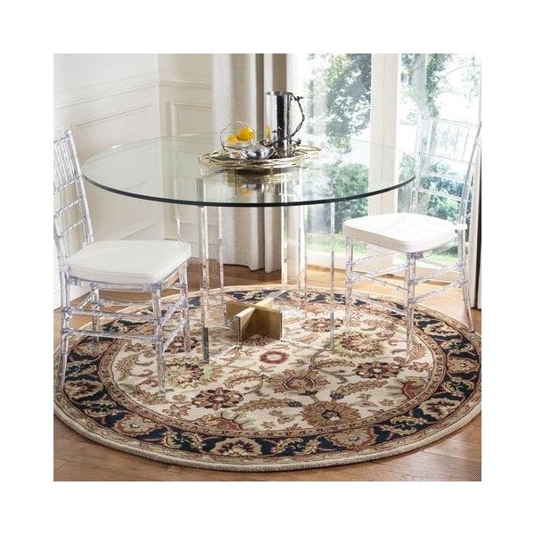 Safavieh 3 Ft. x 5 Ft. Small Rectangle- Traditional Classic Ivory And Navy Hand Tufted Rug - CL359E-3