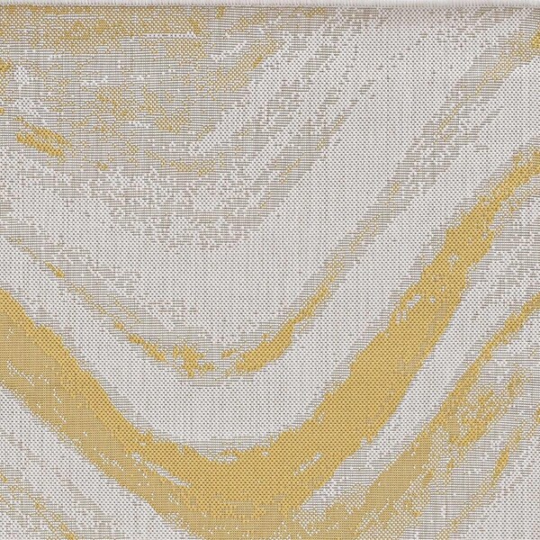 Homeroots 63 x 91 in. Ivory or Gold Polypropylene Rug - 375234