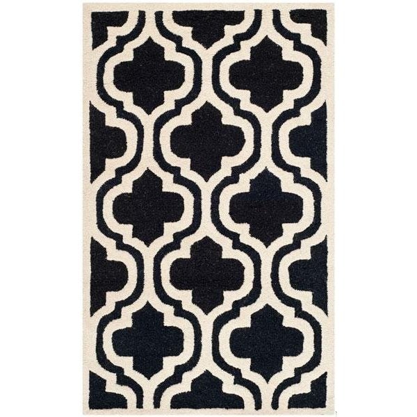Safavieh Cambridge Runner Rug, Black and Ivory - 2 ft. - 6 in. x 8 ft. - CAM132E-28