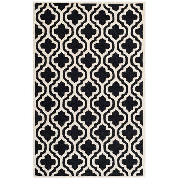 Safavieh Cambridge Runner Rug, Black and Ivory - 2 ft. - 6 in. x 8 ft. - CAM132E-28
