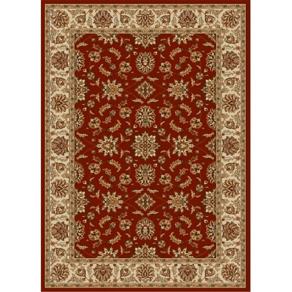 Auric Como Rectangular Brick Red Traditional Italy Area Rug, 3 ft. 3 in. W x 4 ft. 11 in. H - AU2643512