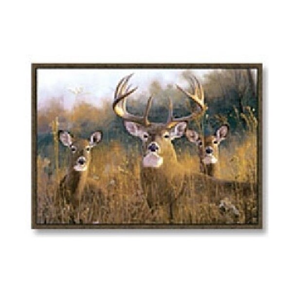 Associated Weavers Custom Printed Rugs BUCK STOPS HERE Buck Stops Here Wildlife Rug - BUCK STOPS HERE