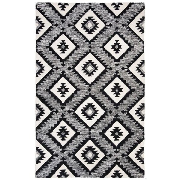 Safavieh 5 x 8 ft. Aspen Rectangle Hand Tufted RugCharcoal & Black - APN813Z-5
