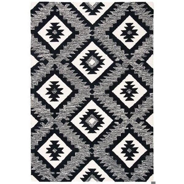 Safavieh 5 x 8 ft. Aspen Rectangle Hand Tufted RugCharcoal & Black - APN813Z-5