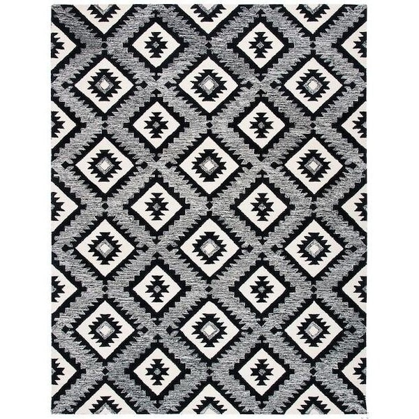 Safavieh 5 x 8 ft. Aspen Rectangle Hand Tufted RugCharcoal & Black - APN813Z-5