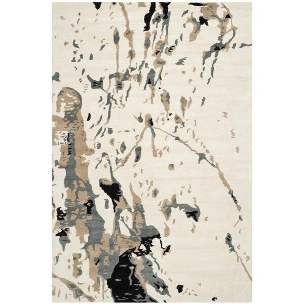 Safavieh Bella Hand Tufted Rectangle Rug, Ivory and Grey - 3 x 5 ft. - BEL117A-3