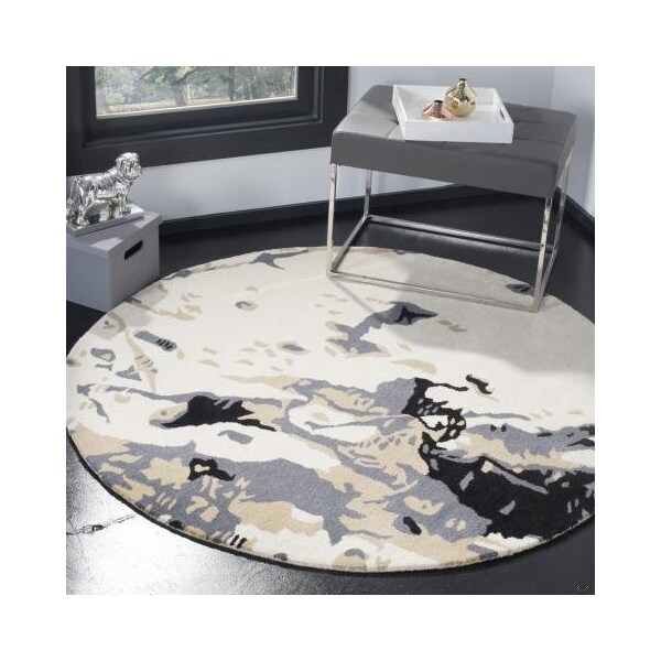 Safavieh Bella Hand Tufted Rectangle Rug, Ivory and Grey - 3 x 5 ft. - BEL117A-3