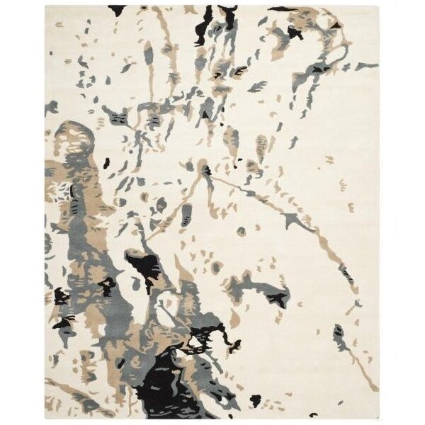 Safavieh Bella Hand Tufted Rectangle Rug, Ivory and Grey - 3 x 5 ft. - BEL117A-3