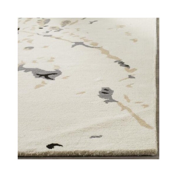 Safavieh Bella Hand Tufted Rectangle Rug, Ivory and Grey - 3 x 5 ft. - BEL117A-3