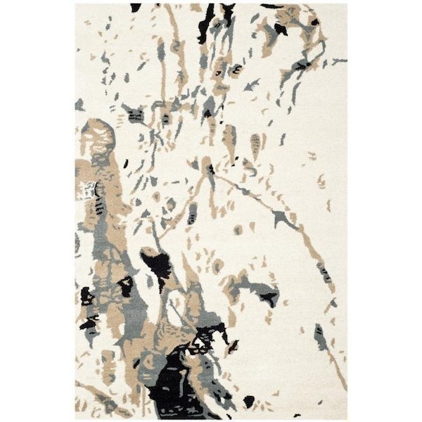 Safavieh Bella Hand Tufted Rectangle Rug, Ivory and Grey - 3 x 5 ft. - BEL117A-3