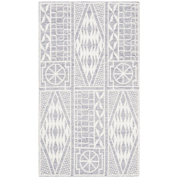 Safavieh Marbella Bohemian Rectangle Hand Loomed RugsBlue & Ivory 8 x 10 ft. - MRB609M-8