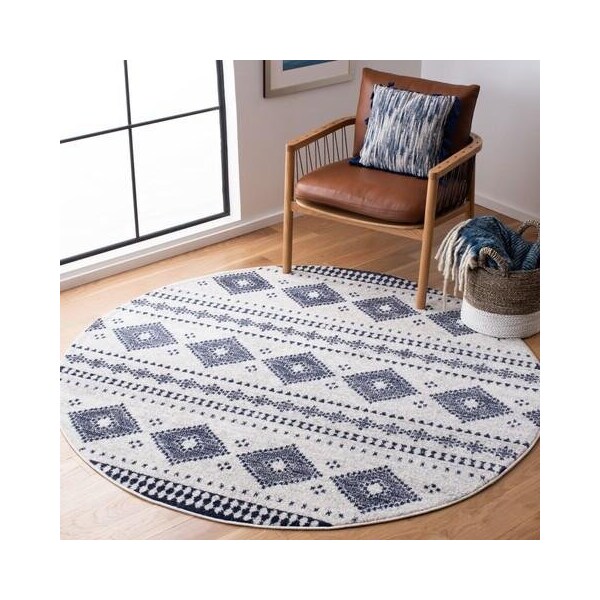 Safavieh Rectangular Adirondack Contemporary Area RugGrey & Dark Grey 3 x 5 ft. - ADR278F-3