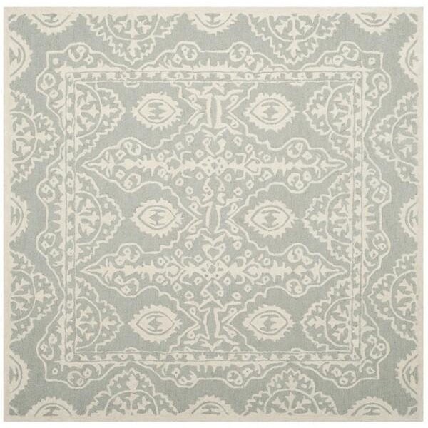 Safavieh 6 x 9 ft. Bella Hand Tufted Medium Rectangle Area RugGrey & Ivory - BEL134B-6