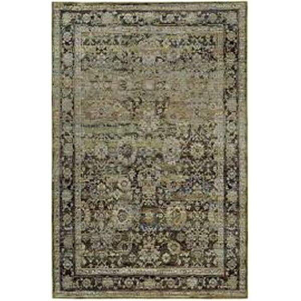 Oriental Weavers 2 x 12 ft. 6 in. Andorra Area Rug, Green and Brown - A7125C076365ST