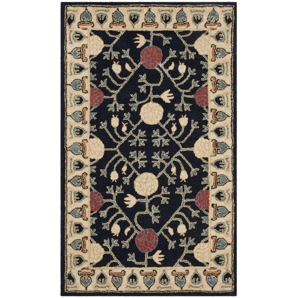 Safavieh Heritage Hand Tufted Rectangle Rug, Navy and Ivory - 3 x 5 ft. - HG740N-3