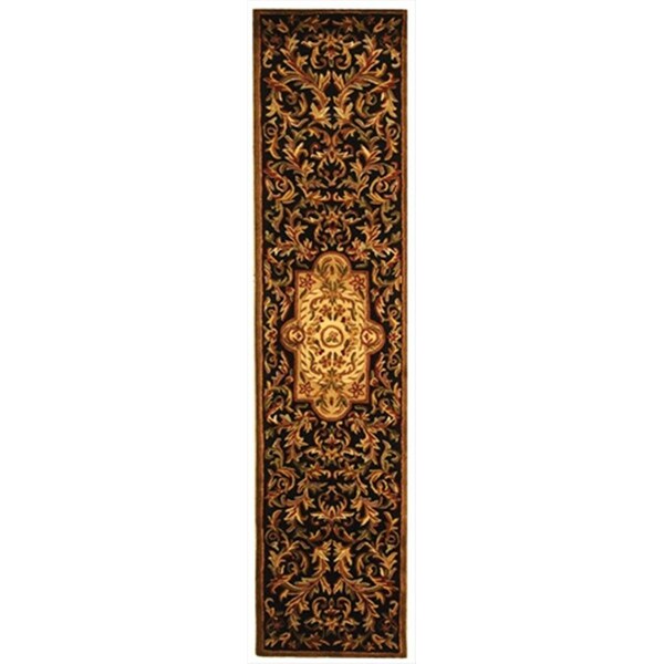 Safavieh 2 Ft. - 3 In. x 8 Ft. Runner- Traditional Classic Black And Beige Hand Tufted Rug - CL220B-28