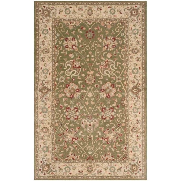Safavieh 2 ft.-3 in. x 8 ft. Runner Traditional Antiquity- Sage Hand Tufted Rug - AT21D-28