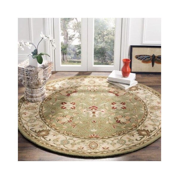 Safavieh 2 ft.-3 in. x 8 ft. Runner Traditional Antiquity- Sage Hand Tufted Rug - AT21D-28
