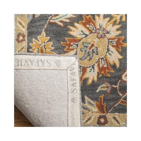 Safavieh 8 Ft. x 10 Ft. Large Rectangle- Traditional Classic Dark Grey And Ivory Hand Tufted Rug - CL934A-8