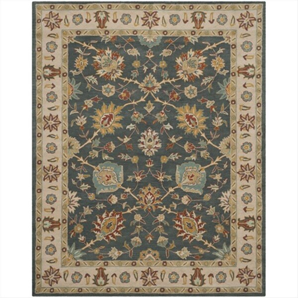 Safavieh 8 Ft. x 10 Ft. Large Rectangle- Traditional Classic Dark Grey And Ivory Hand Tufted Rug - CL934A-8