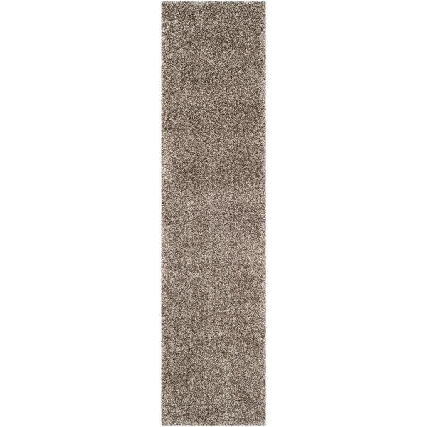 Safavieh Shag Power Loomed 16X30 Runner Rug, Grey - 2 x 14 ft. - SG180-8080-214