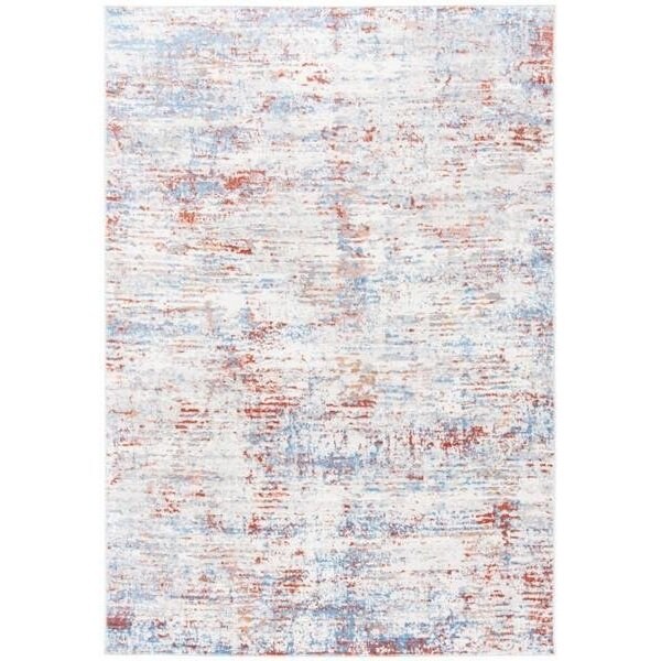 Safavieh 2 x 8 ft. Amelia Contemporary Runner Power Loomed Rug - Ivory & Rust - ALA487B-28