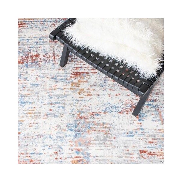 Safavieh 2 x 8 ft. Amelia Contemporary Runner Power Loomed Rug - Ivory & Rust - ALA487B-28