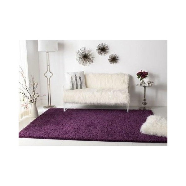 Safavieh 8 x 10 ft. August Shag 900 Power-Loomed Rectangle Rug Purple - AUG900W-8