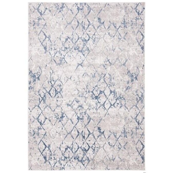 Safavieh 3 x 3 ft. Amelia 700 Contemporary Square Rug, Light Grey & Blue - ALA783G-3SQ
