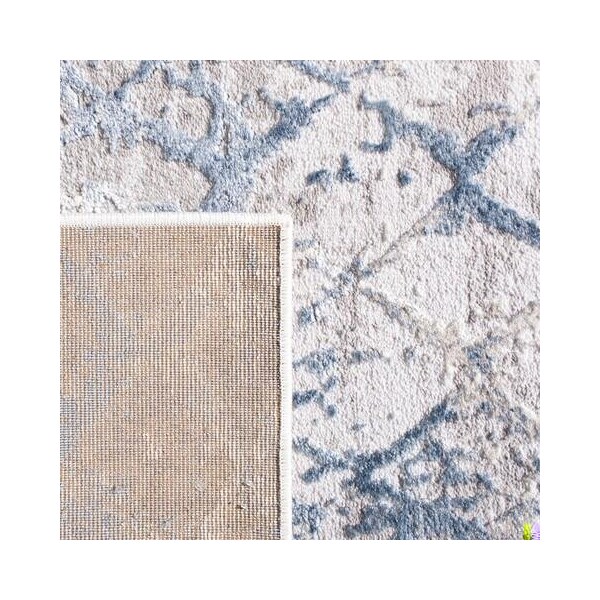 Safavieh 3 x 3 ft. Amelia 700 Contemporary Square Rug, Light Grey & Blue - ALA783G-3SQ