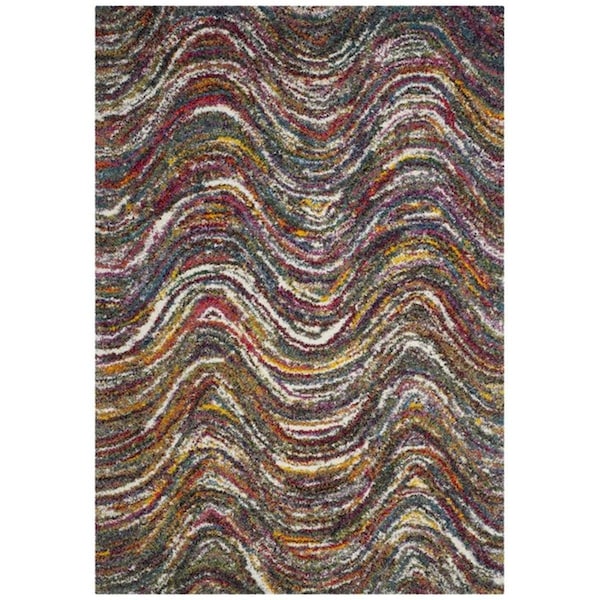 Safavieh Fiesta Shag Small Rectangle Area RugMulti 4 x 6 ft. - FSG386M-4
