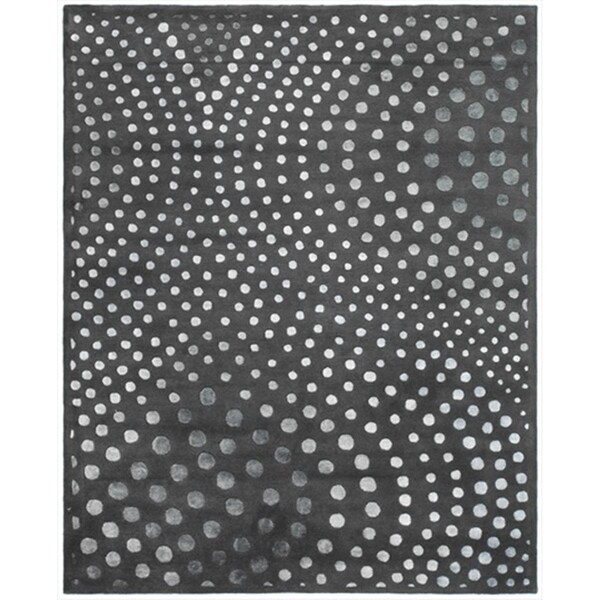 Safavieh 7 ft. 6 in. x 9 ft. 6 in. Large Rectangle Contemporary Soho Dark Grey Hand Tufted Rug - SOH654A-8