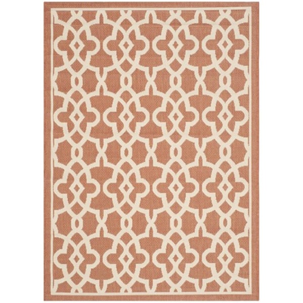 Safavieh Courtyard Power Loomed Accent Rug- Terracotta - Beige- 2 X 3 Ft. 7 In. - CY6071-241-2