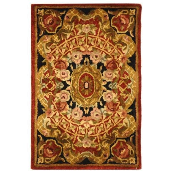 Safavieh 2 Ft. - 3 In. x 10 Ft. Runner- Traditional Classic Burgundy And Black Hand Tufted Rug - CL304B-210