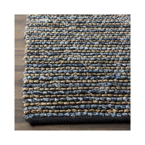 Safavieh Cape Cod Hand Woven Runner Rug- Blue- 2 ft. 3 in. x 8 ft. - CAP365A-28