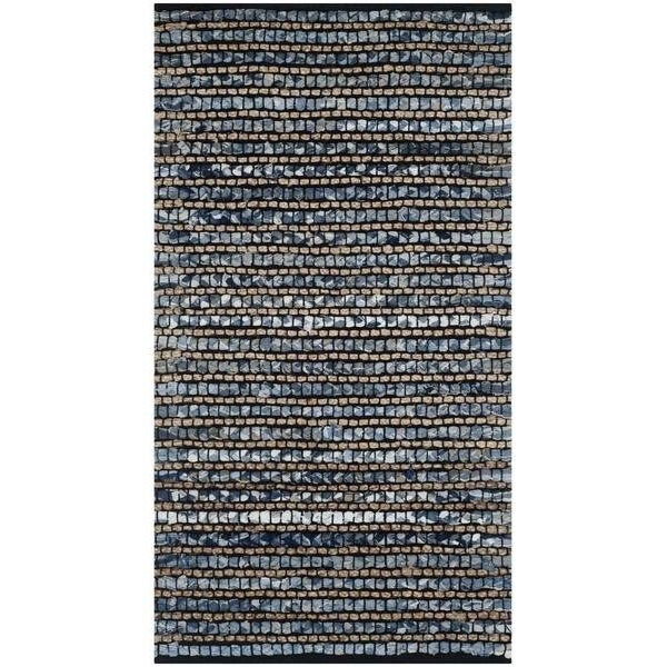 Safavieh Cape Cod Hand Woven Runner Rug- Blue- 2 ft. 3 in. x 8 ft. - CAP365A-28