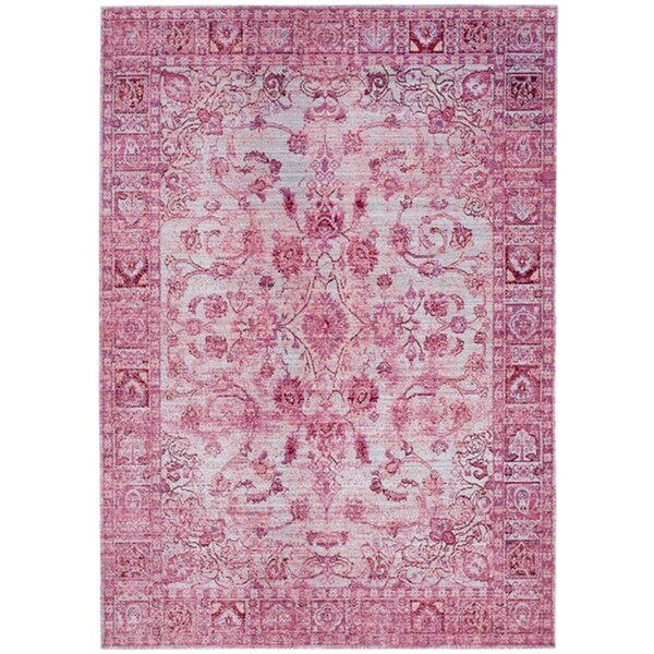 Safavieh 9 x 12 ft. Large Rectangle Valencia Power Loomed RugFuchsia & Multi Color - VAL103P-9