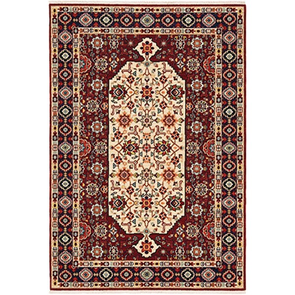 Oriental Weavers 2 ft. 6 in. x 12 ft. Lilihan Machine Woven Runner RugRed - L1802W078370ST