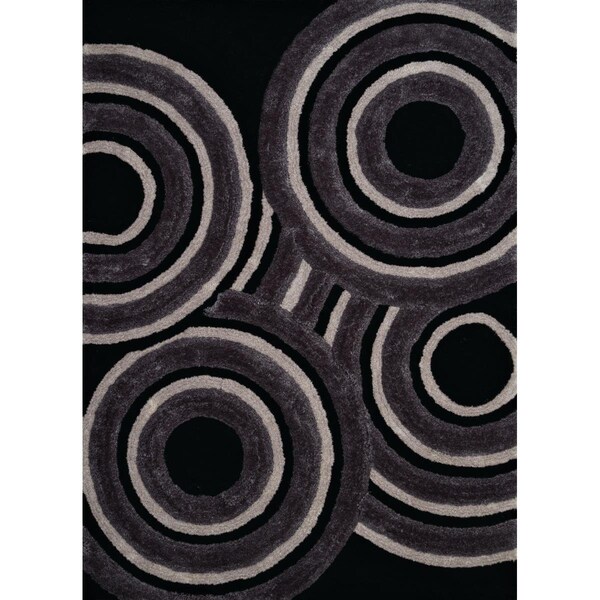 United Weavers 5 ft. 3 in. x 7 ft. 2 in. Finesse Records Area RugBlack - 2100 20570 58