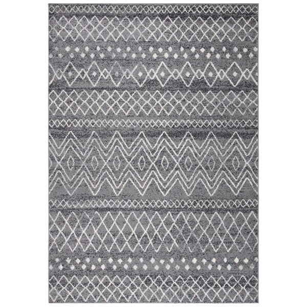Safavieh 3 x 5 ft. Madison 798F Power Loomed Rectangle Area Rug Charcoal & Ivory - MAD798F-3