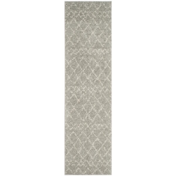 Safavieh 2 ft. 2 in. x 9 ft. Berber Shag Rectangle Area Rug, Light Grey & Cream - BER165B-29