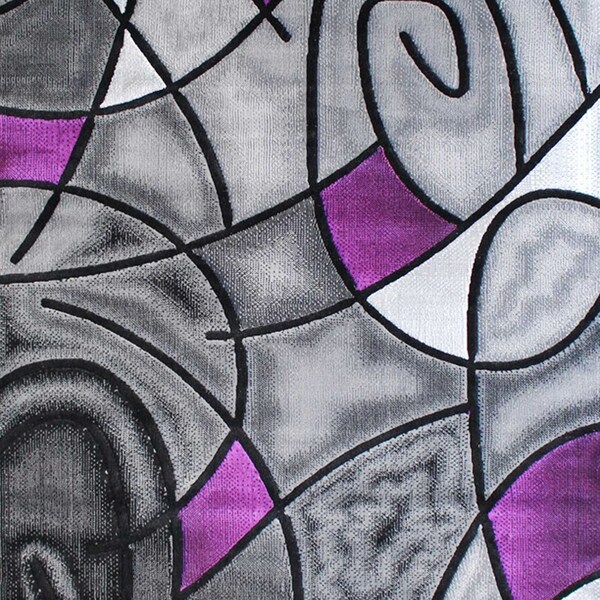 Flash Furniture Purple 8' x 10' Abstract Design Accent Area Rug - ACD-RGTRZ860-810-PU-GG