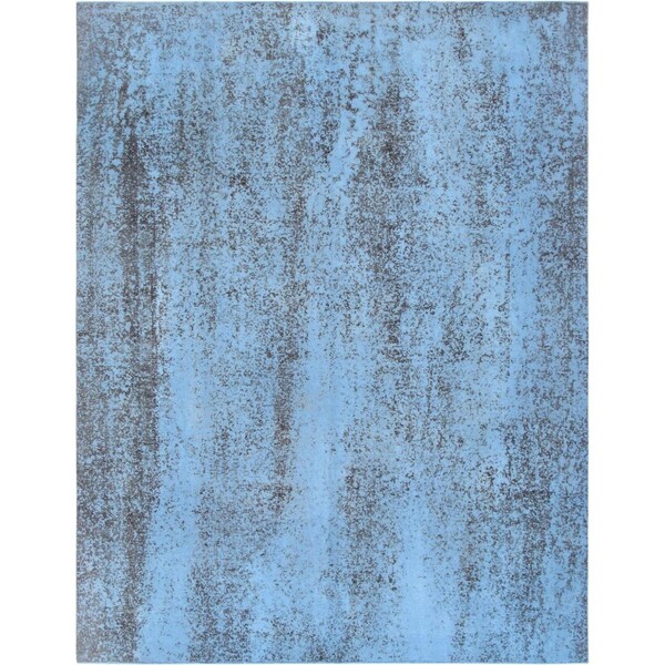 Pasargad 54681 9 ft. 2 in. x 12 ft. Vintage Overdye Hand-Knotted Wool RugBlue - 54681 9X12