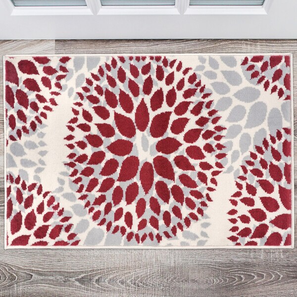 World Rug Gallery Modern Floral Area Rug 2' x 3' Multi Area Rug - 9098MULTI2X3