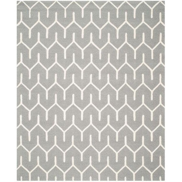 Safavieh Cambridge Hand Tufted Rectangle Rug- Dark Grey - Ivory- 3 x 5 ft. - CAM720D-3