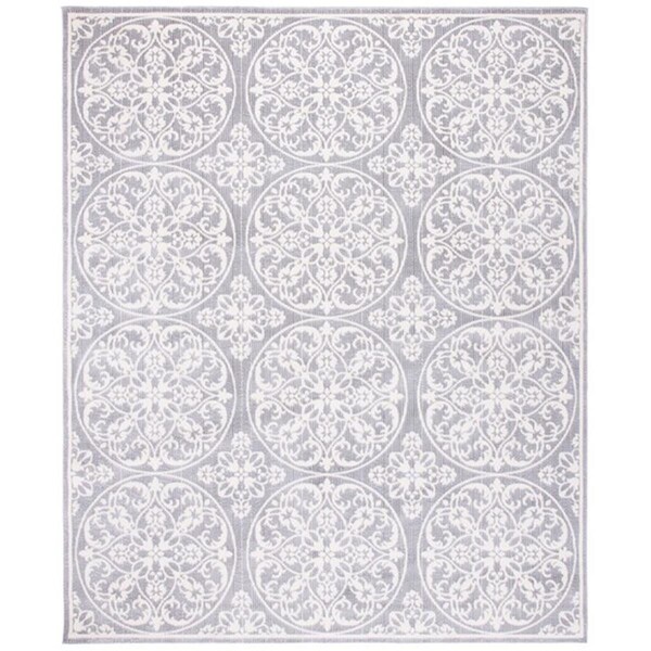 Safavieh 5 ft. 5 in. x 7 ft. 7 in. Lagoon 500 Contemporary Rectangle Power Loomed Rug - Gray & Ivory - LGN505F-5