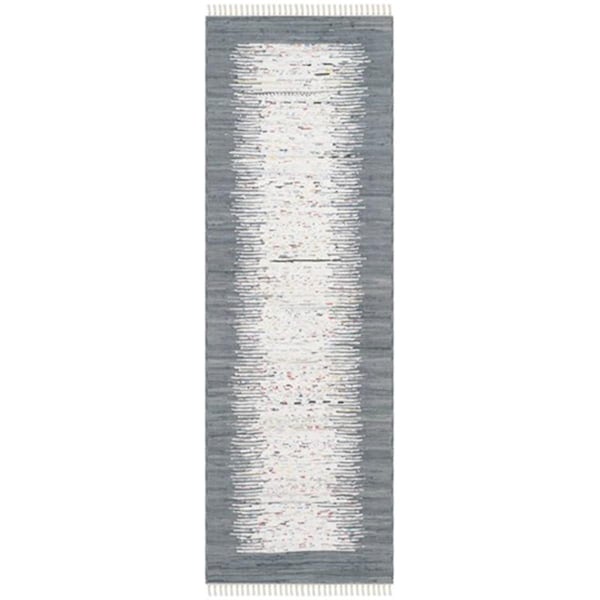 Safavieh Montauk Hand Woven Runner Rug- Ivory - Grey- 2 ft. 3 in. x 6 ft. - MTK711G-26